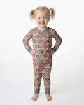 Cute Monster Crowd Bamboo Two Piece Long Sleeve Pajama Set