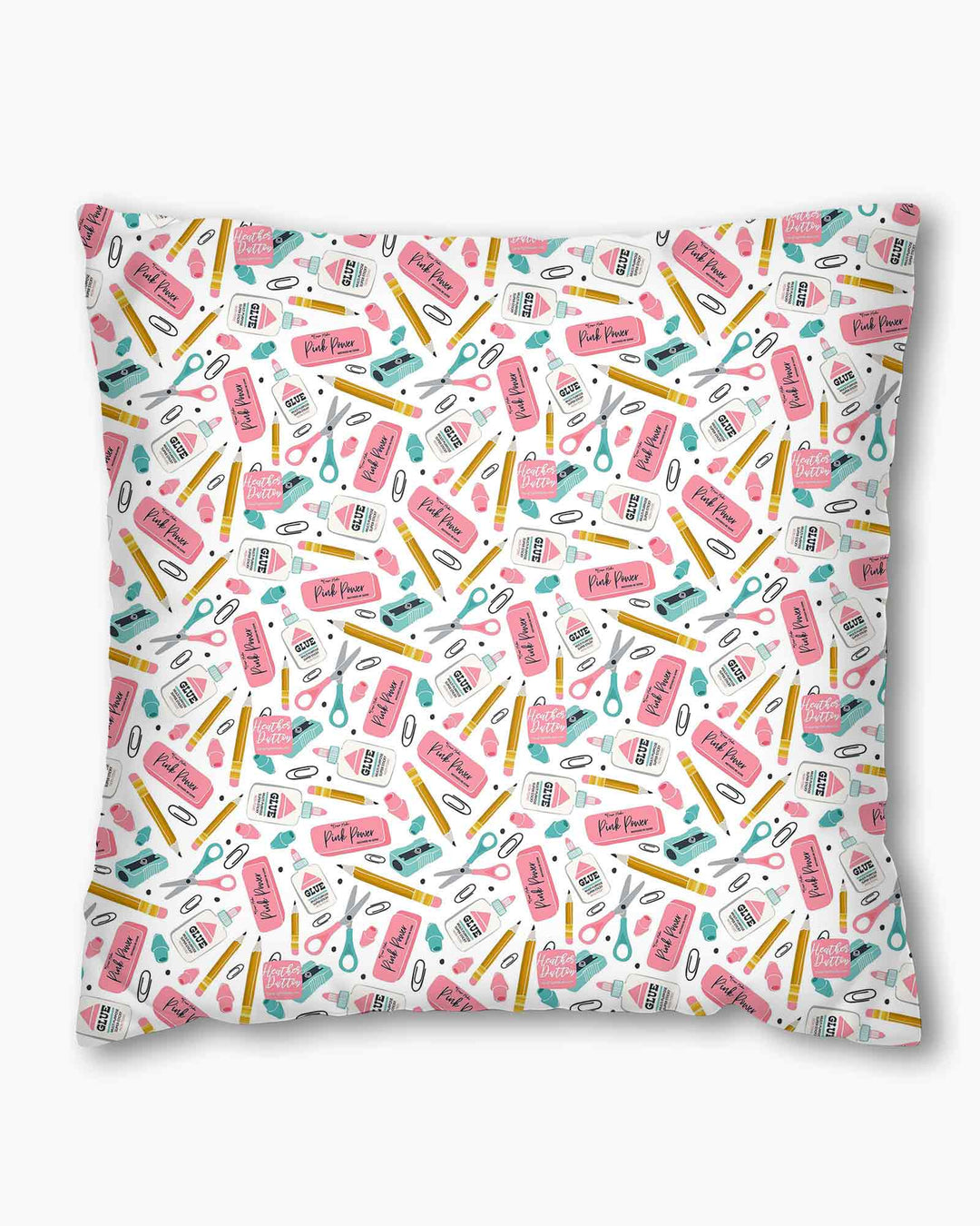 Pink Power School Supplies Bamboo Pillow Case