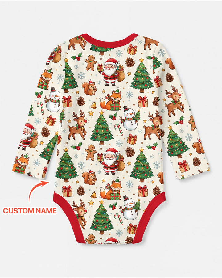 Custom Name When I Wake Up It's Will Be Christmas Bamboo Bodysuit