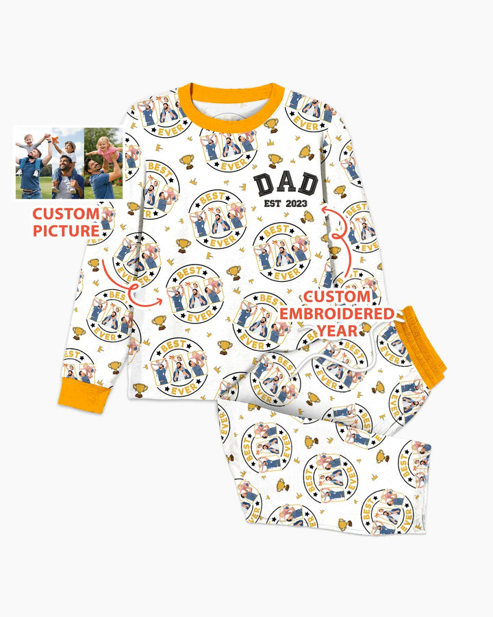Personalized Family Matching Father's Day Embroidered Bamboo Men's Pajama Set