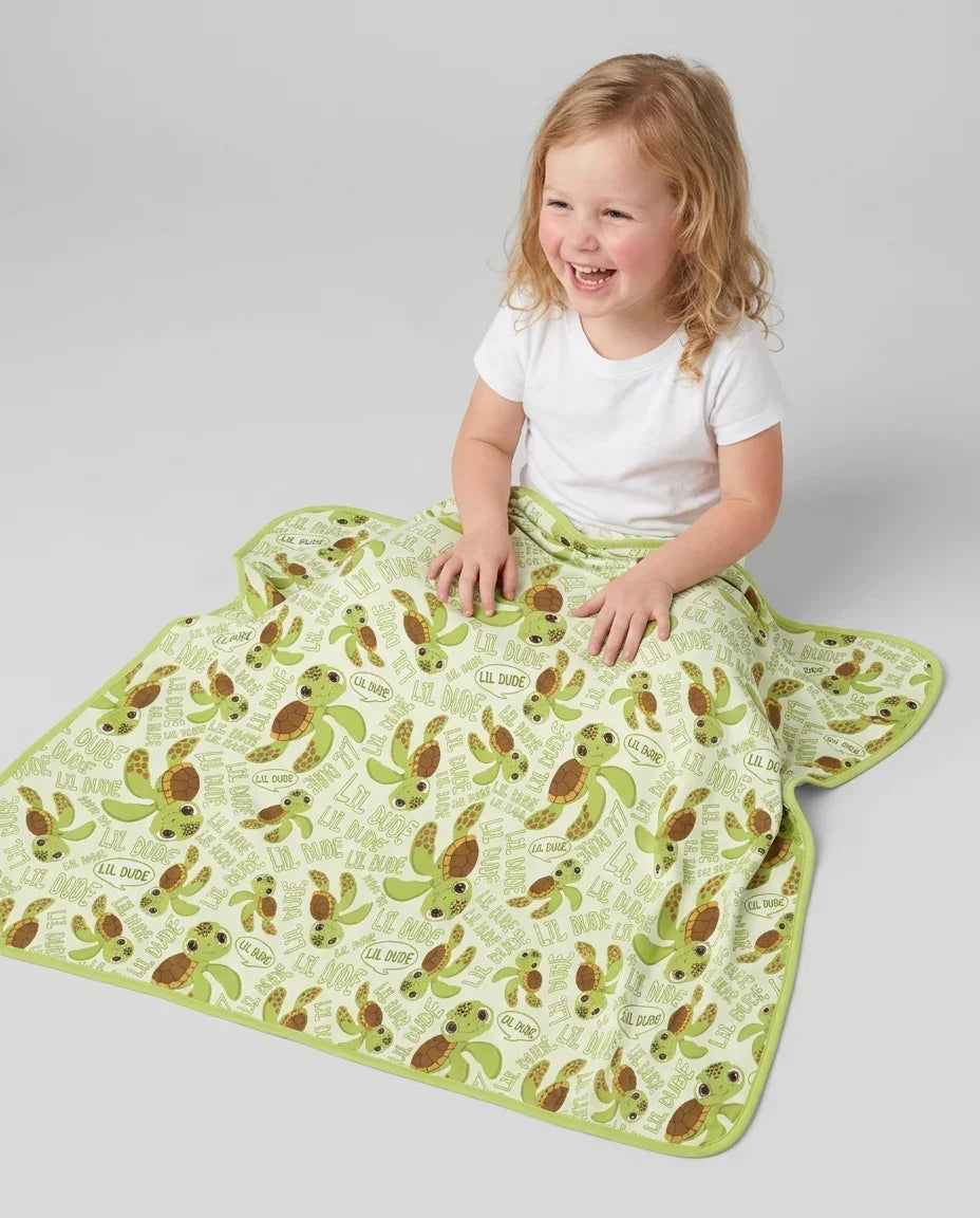 Father and Son Turtle Bamboo Blanket