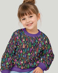 Christmas Holiday Colorful Trees Bamboo Crewneck Sweatshirt