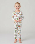 Holiday Village Friends Bamboo Two Piece Long Sleeve Pajama Set