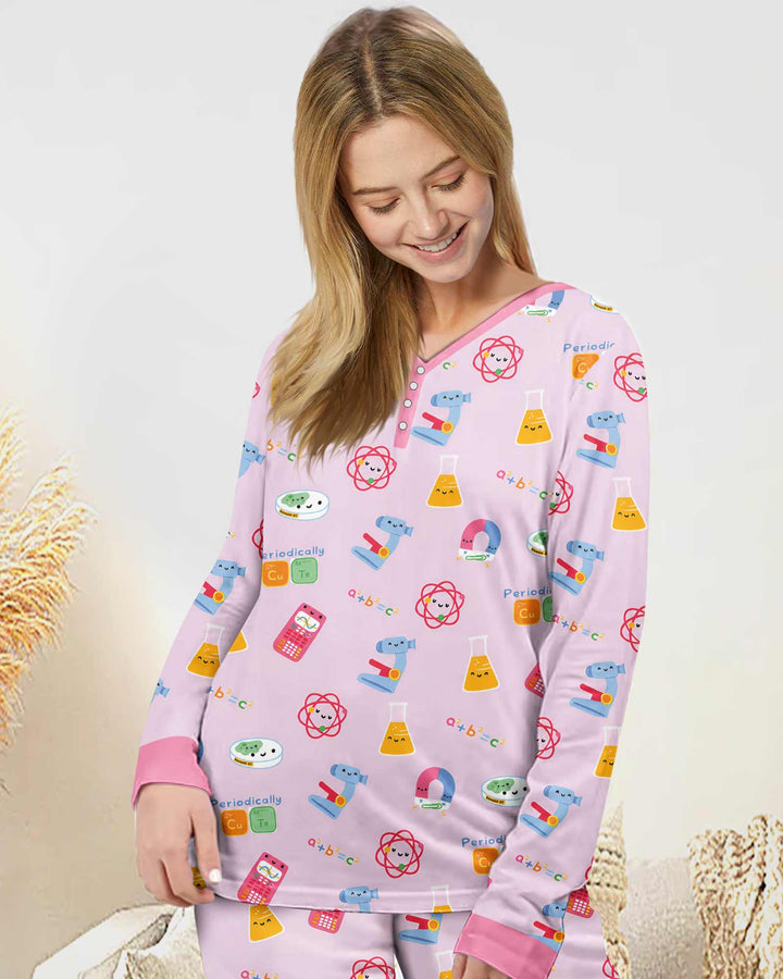 Scientist Lover Family Matching Bamboo Women Pajama Set