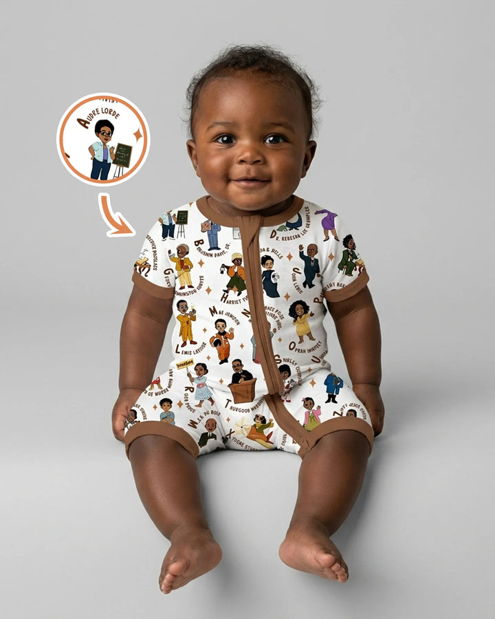 Black Legacy ABCs Family Matching Bamboo Shorty Zippy