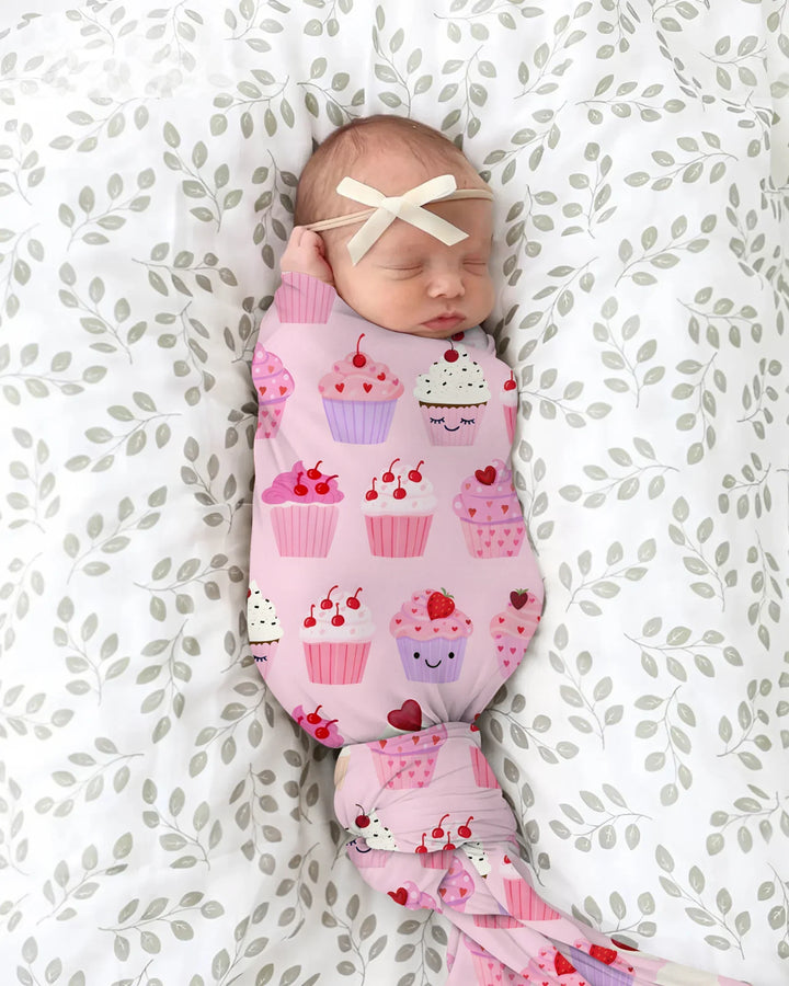 Valentine Emotional Cupcakes Bamboo Sleep Bag Swaddler