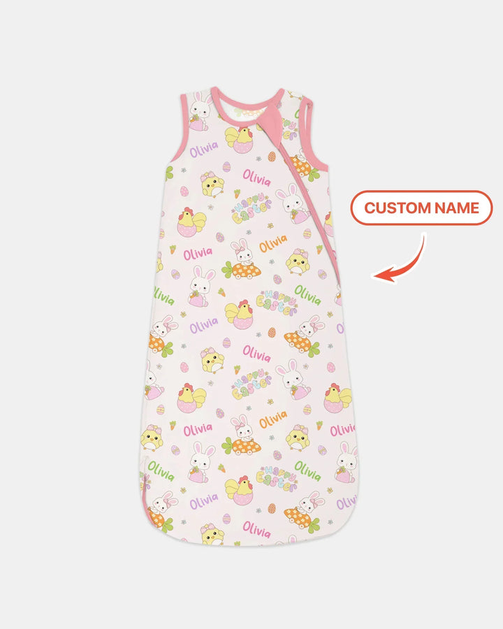 Custom name Happy Easter Bamboo Sleep Bag