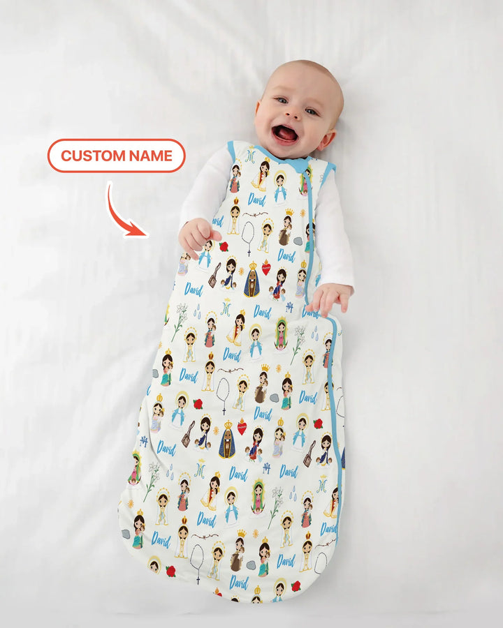Custom Name Mother Mary Bamboo Sleep Bag