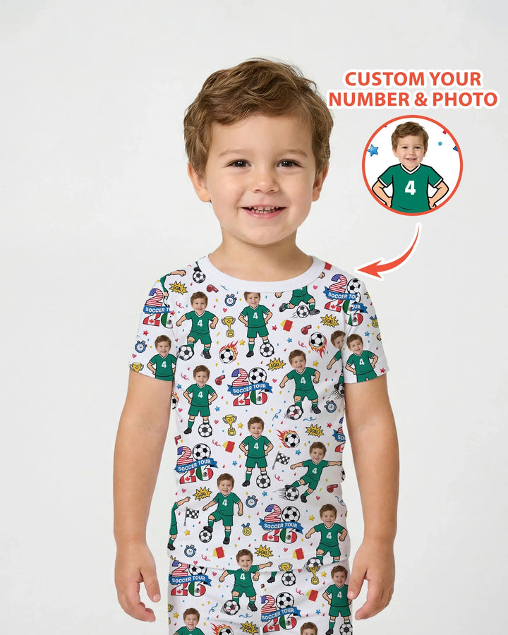 Soccer Tour 2026 Best Player Bamboo Two Piece Short Sleeve Pajama Set