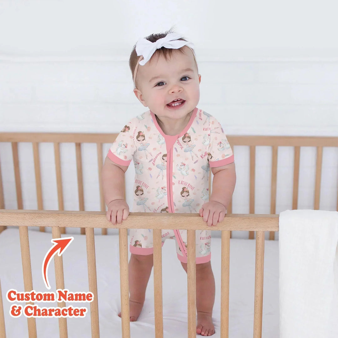 Custom Name Ballerina Doll Bamboo Shorty Zippy