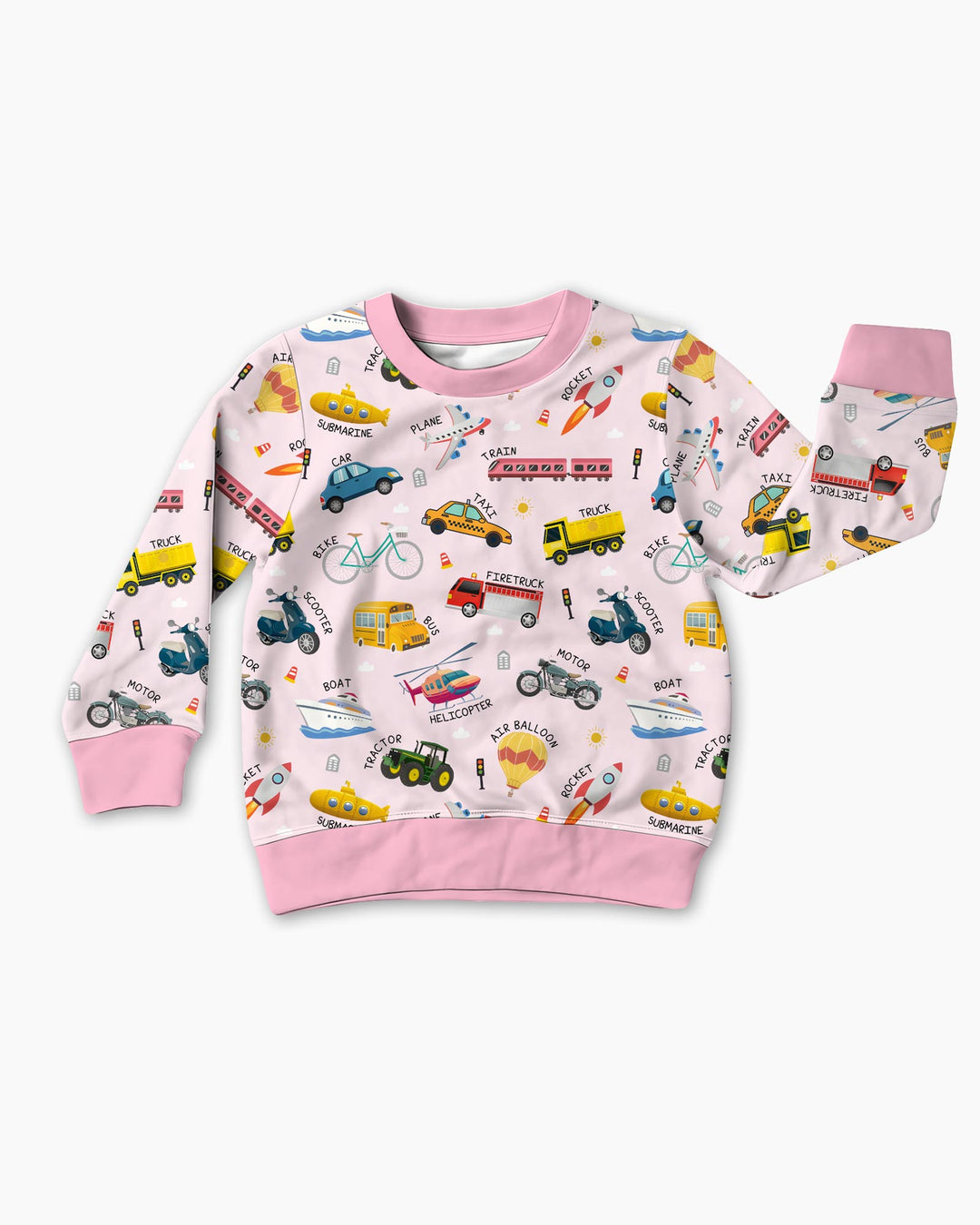Vehicle Vocabulary Bamboo Crewneck Sweatshirt