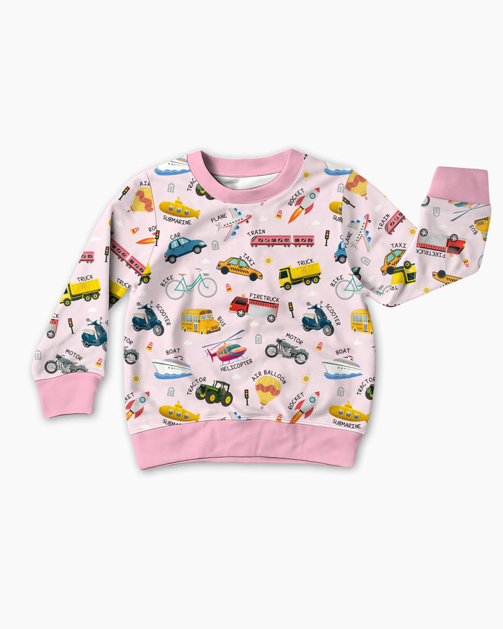 Vehicle Vocabulary Bamboo Crewneck Sweatshirt