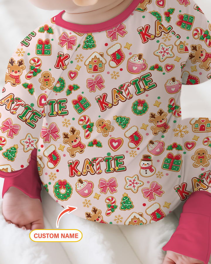 Pink GingerBread Custom Name Bamboo Convertible Zippy