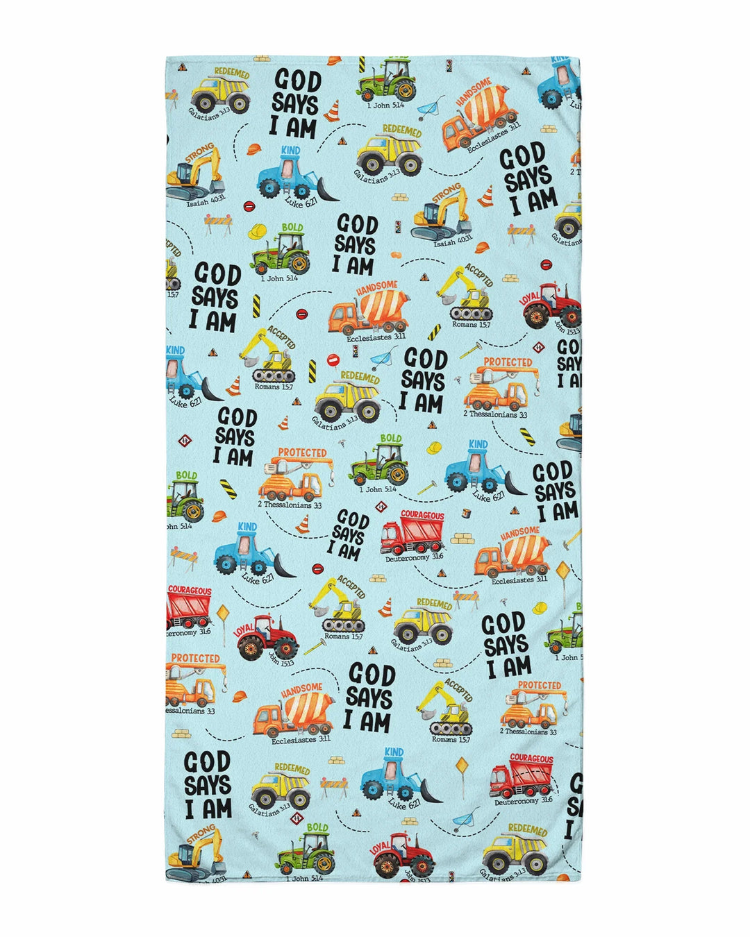 God Says I Am Boy Bamboo Beach Towel