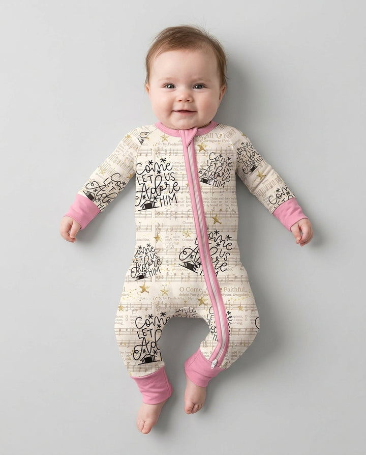 Oh Come Let Us Adore Him Custom Name Mommy And Me Matching Bamboo Convertible Zippy
