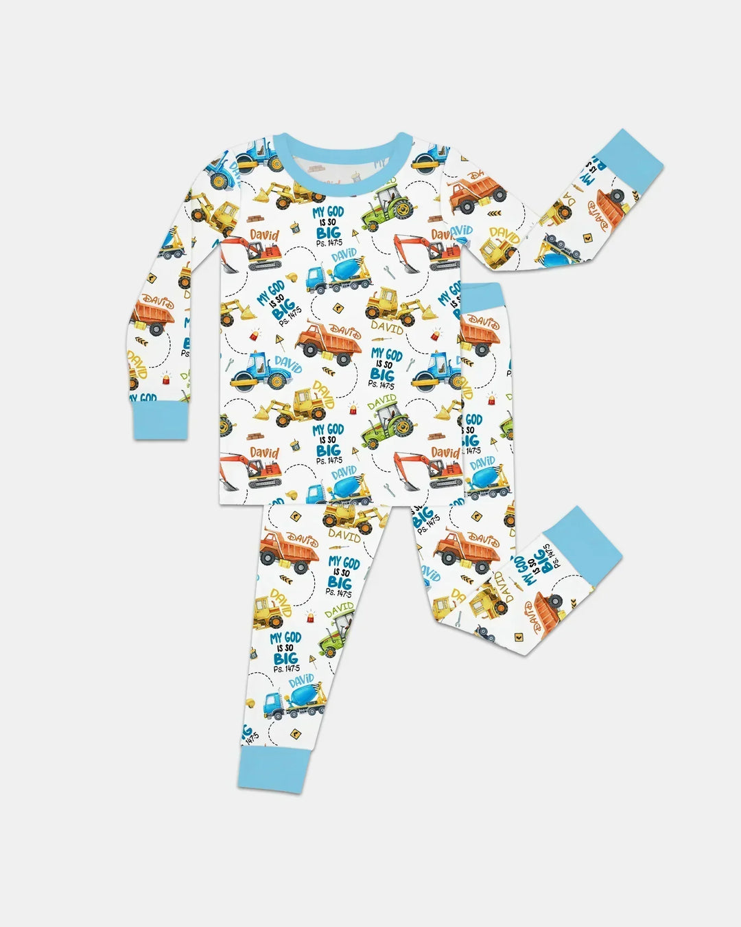 My God Is So Big Custom Name Bamboo Two Piece Long Sleeve Pajama Set