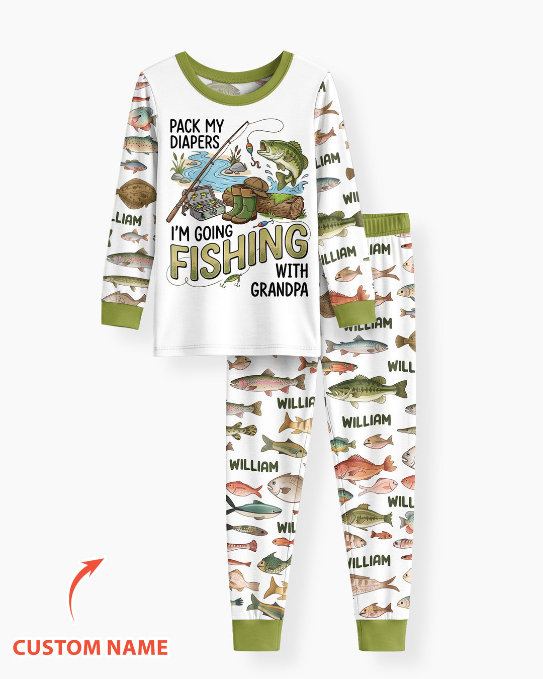 Pack My Diapers Bamboo Two Piece Long Sleeve Pajama Set