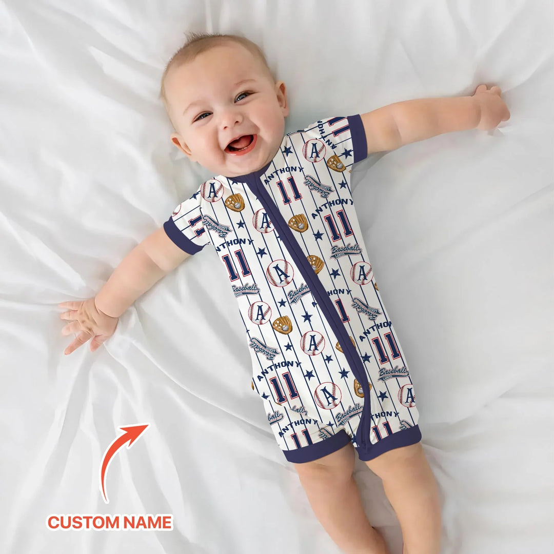 Custom Name Baseball Time Bamboo Shorty Zippy