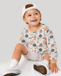Monsters Fun Pastels Hand Painted Cute Bamboo Crewneck Sweatshirt