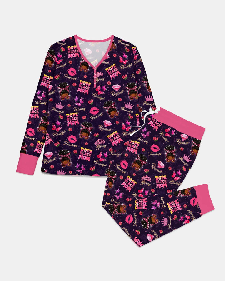 Dope Black Queen Bamboo Women Pajama Set