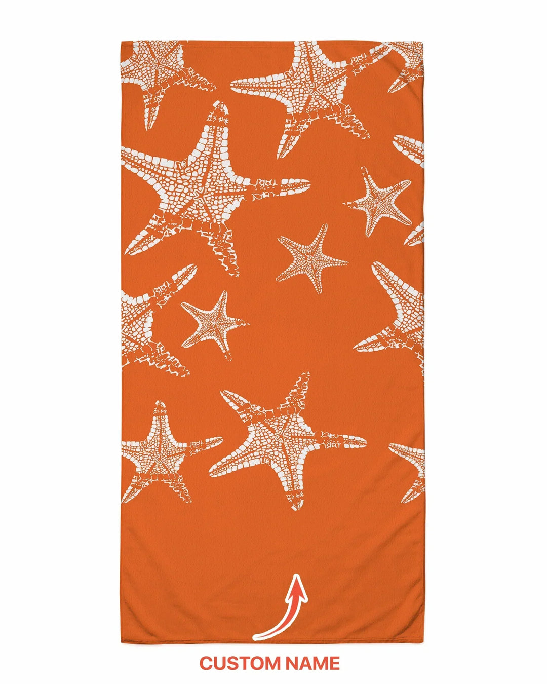 Custom Photo Starfish With Names Bamboo Beach Towel