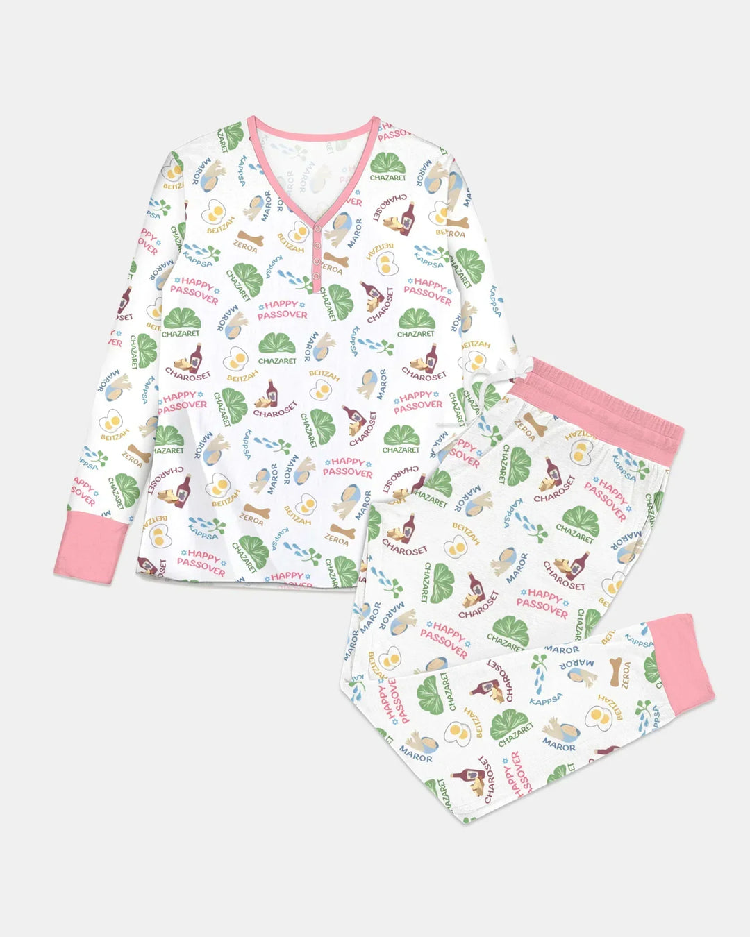 Happy Passover Matching Family Bamboo Women Pajama Set