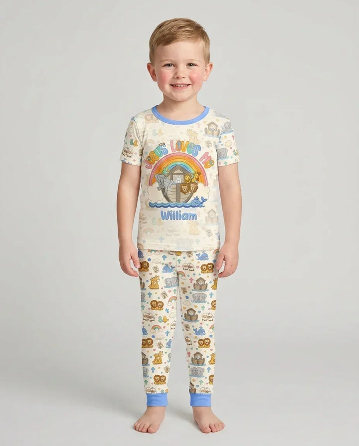 CUSTOM Template Bamboo Two Piece Short Sleeve Pyjamas Set