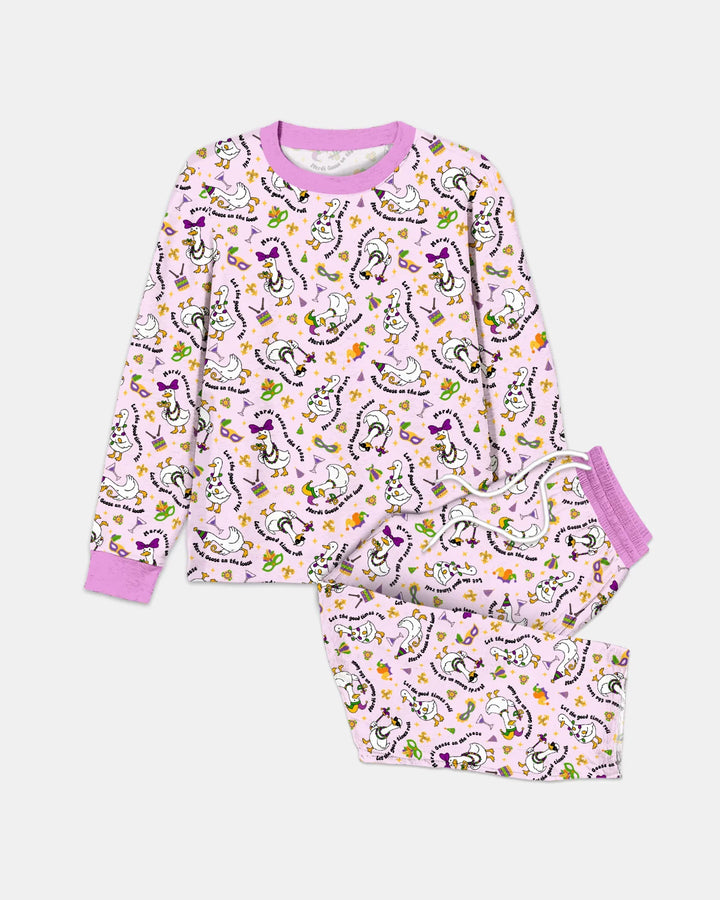 Mardi Gras Silly Goose Bamboo Men's Pajama Set