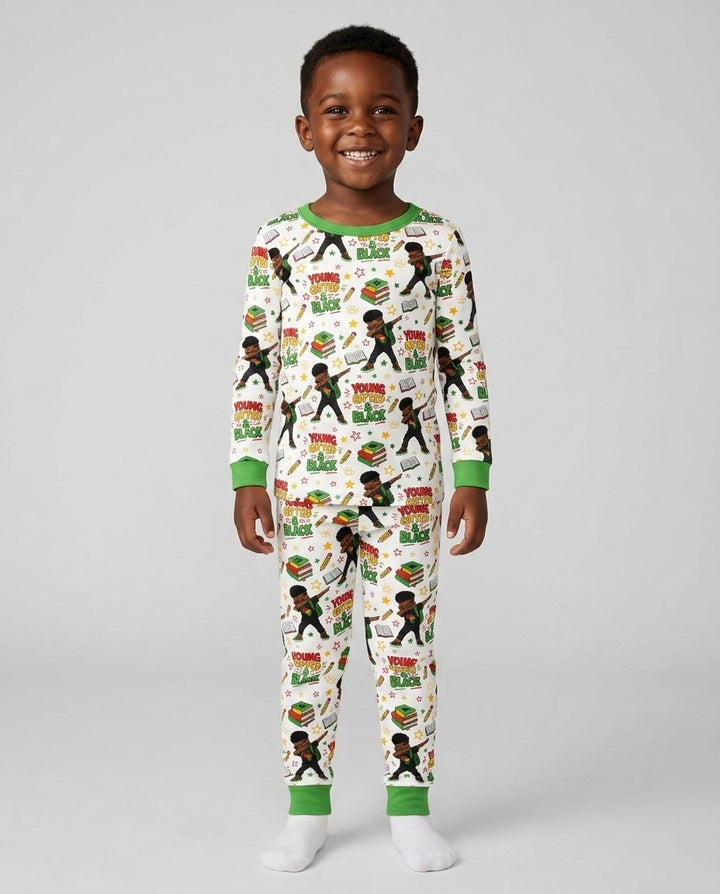 Black Boy Young Gifted & Black Bamboo Two Piece Long Sleeve Pajama Set