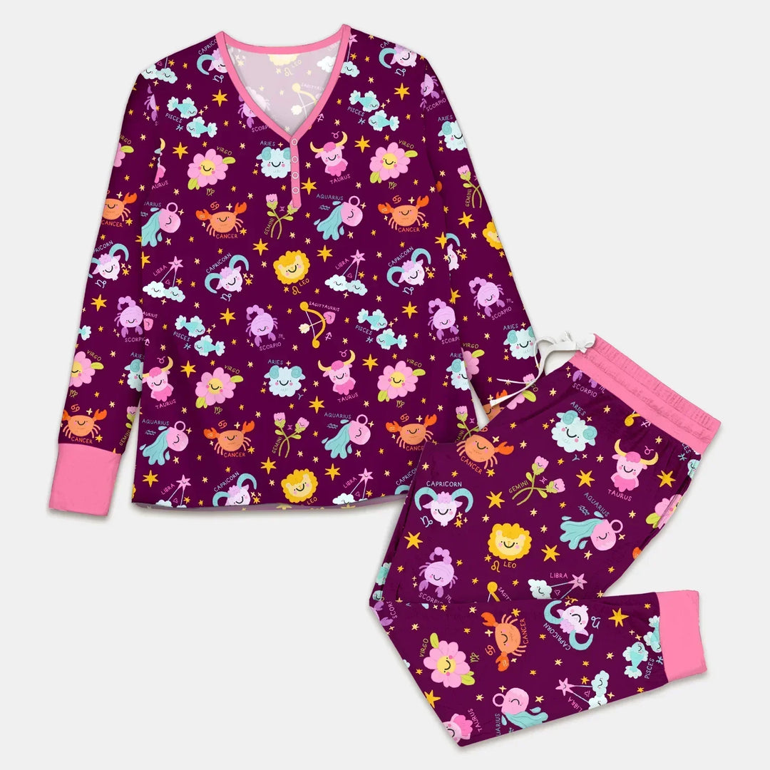 Zodiac Signs Bamboo Women Pajama Set