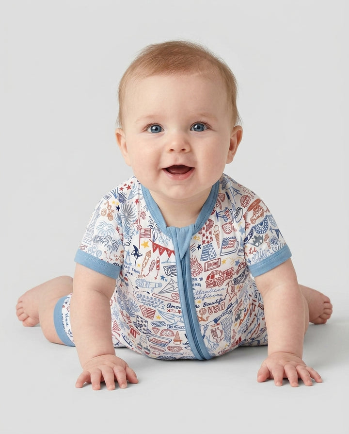 Liberty Doodle 250th Family Matching Bamboo Shorty Zippy