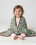 Santa In The Snow Bamboo Blanket