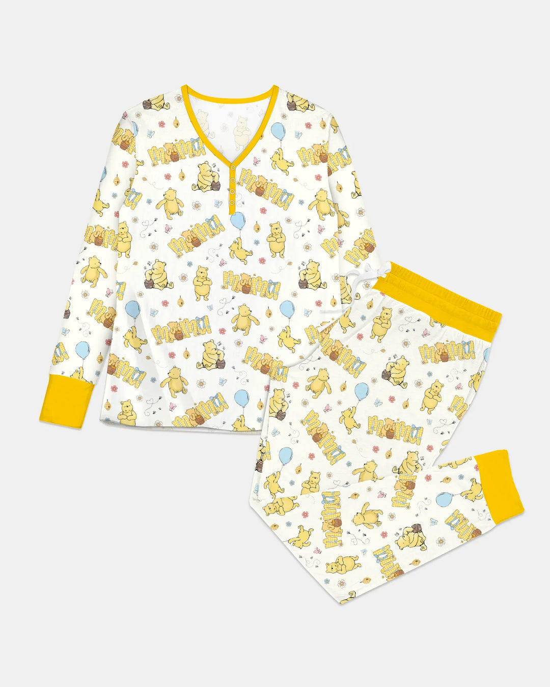 Mama & Mini Honey Bear Bamboo Women Pajama Set