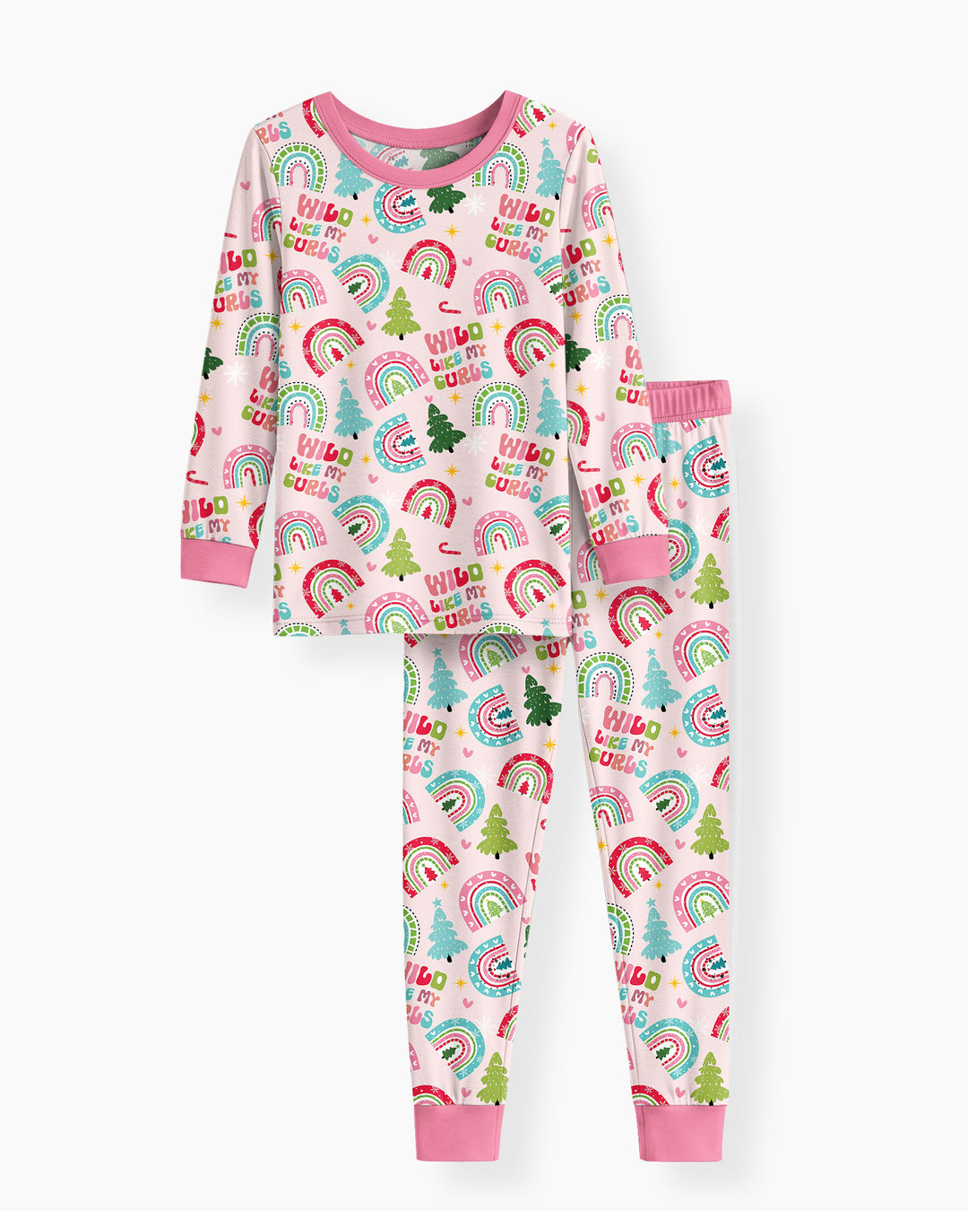 Wild Like My Curls Bamboo Two Piece Long Sleeve Pajama Set