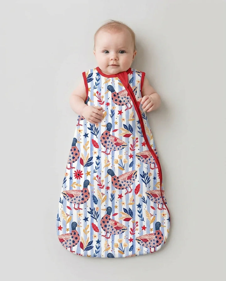 Patriotic Mallard Duck Bamboo Sleep Bag