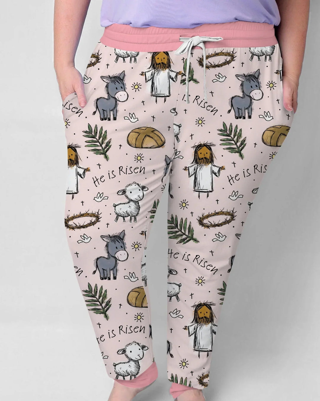 He Is Risen Easter Family Matching Bamboo Women Pajama Set