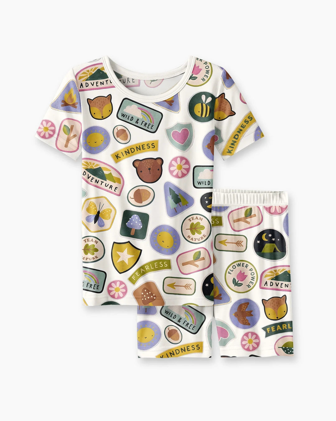 Little Explorer Bamboo Two Piece Short Sleeve Shorts Pajama Set