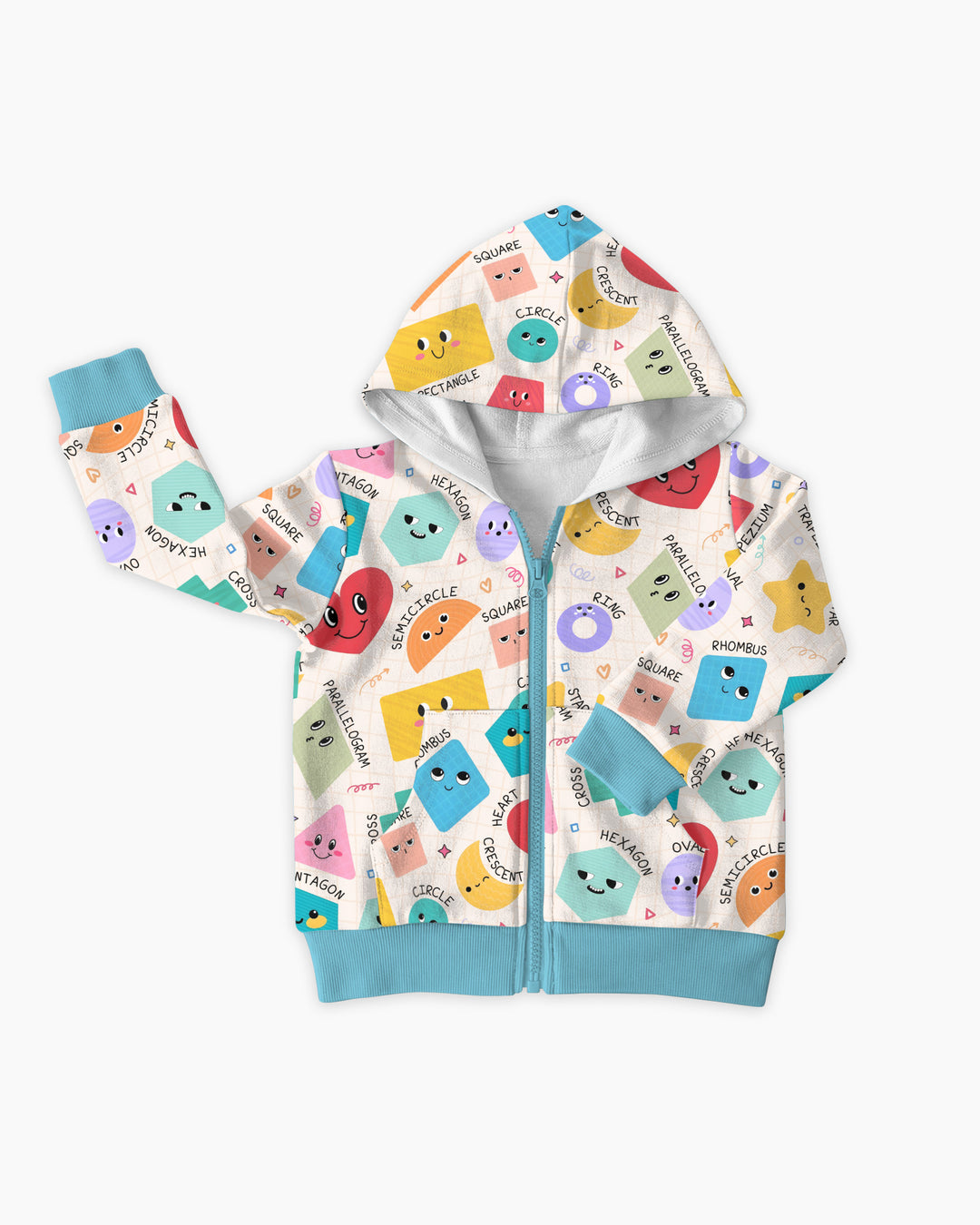 Happy Shape Squad Family Matching Bamboo Zip Hoodie