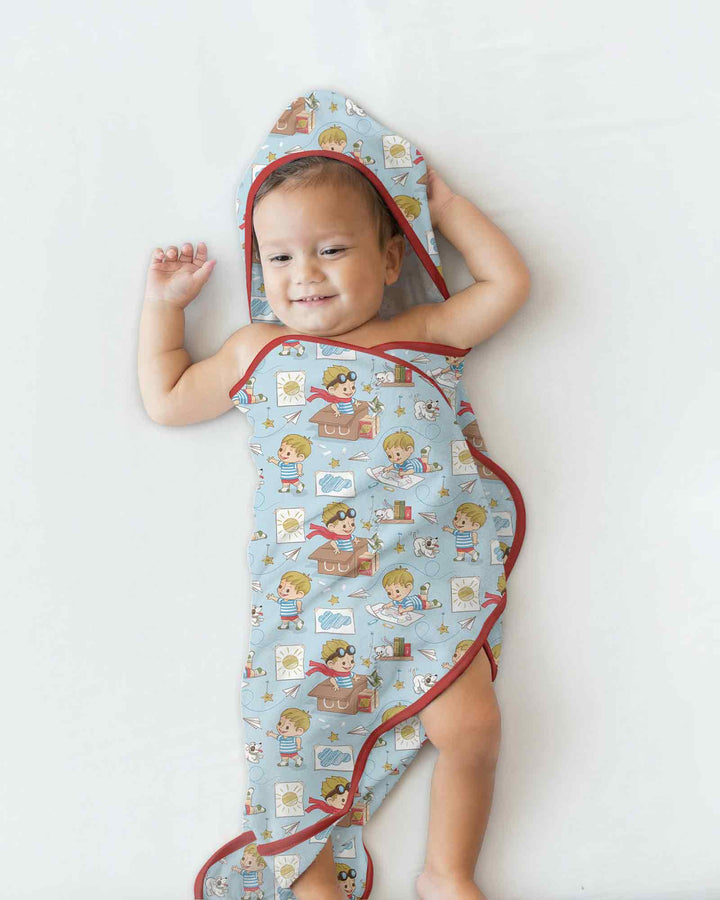 Tiny Explorer Tales Hooded Bamboo Towel Set