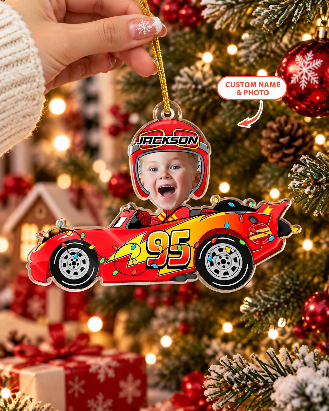 Little Race Car Driver Acrylic Ornament