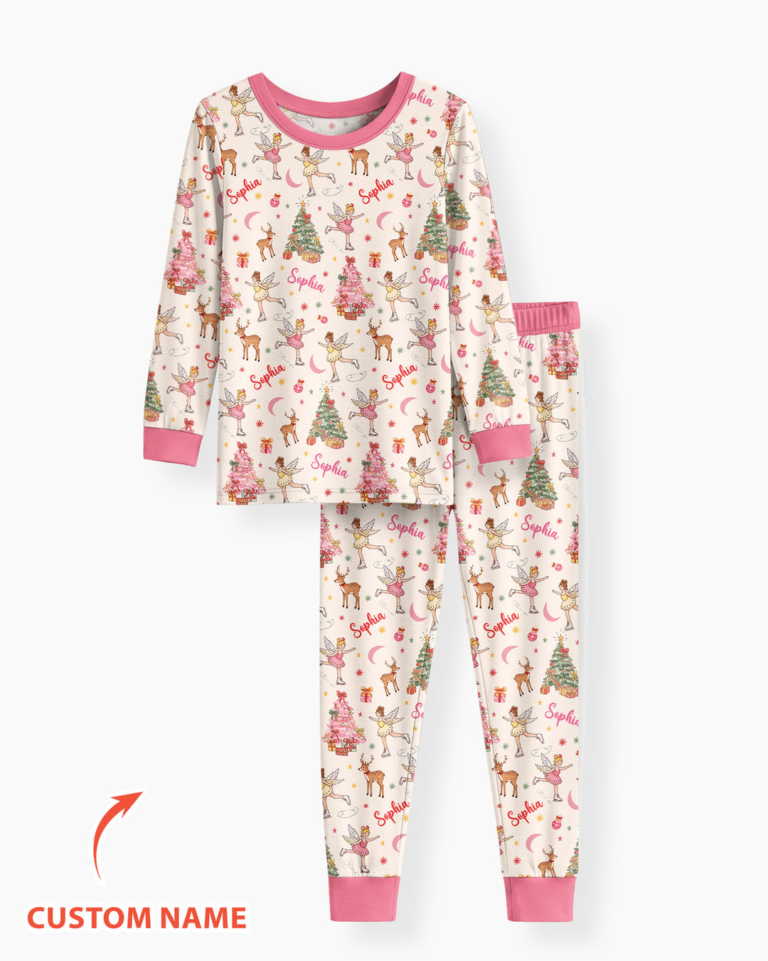 Christmas Checkered Bamboo Two Piece Long Sleeve Pajama Set
