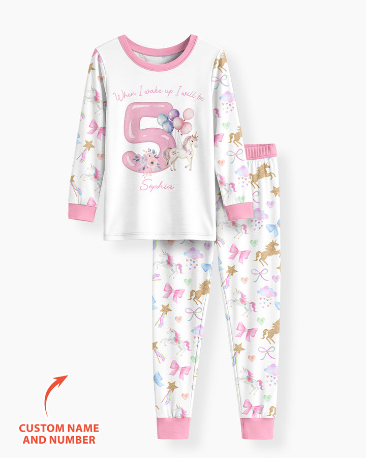 Custom Name When I Wake Up I Will Be Birthday Bamboo Two Piece Long Sleeve Pajama Set