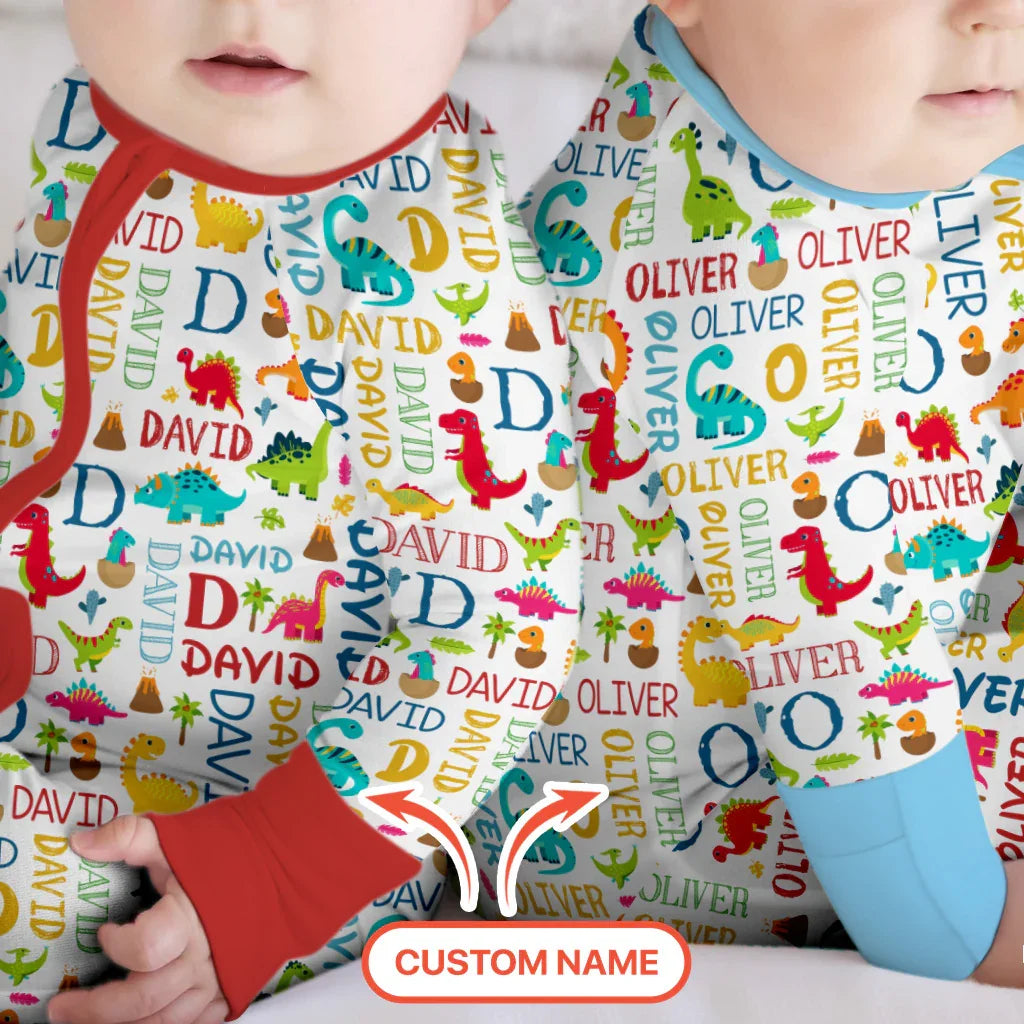 Personalized Fantasy Dinosaur Word Bamboo Convertible Zippy