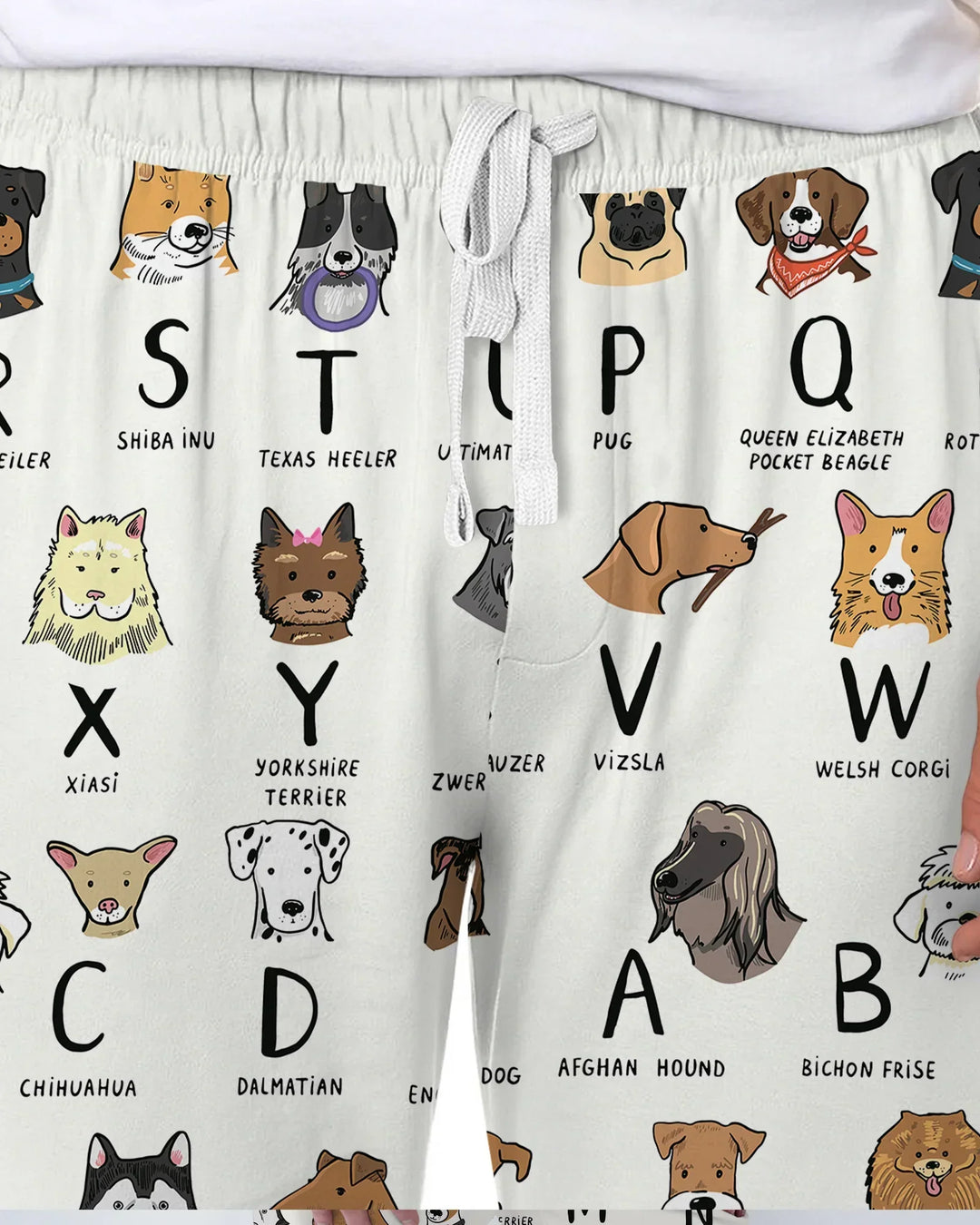 Funny Dogs Alphabet Bamboo Men's Pajama Set