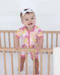 Softball Cherry Mom And Girl Matching Bamboo Shorty Zippy