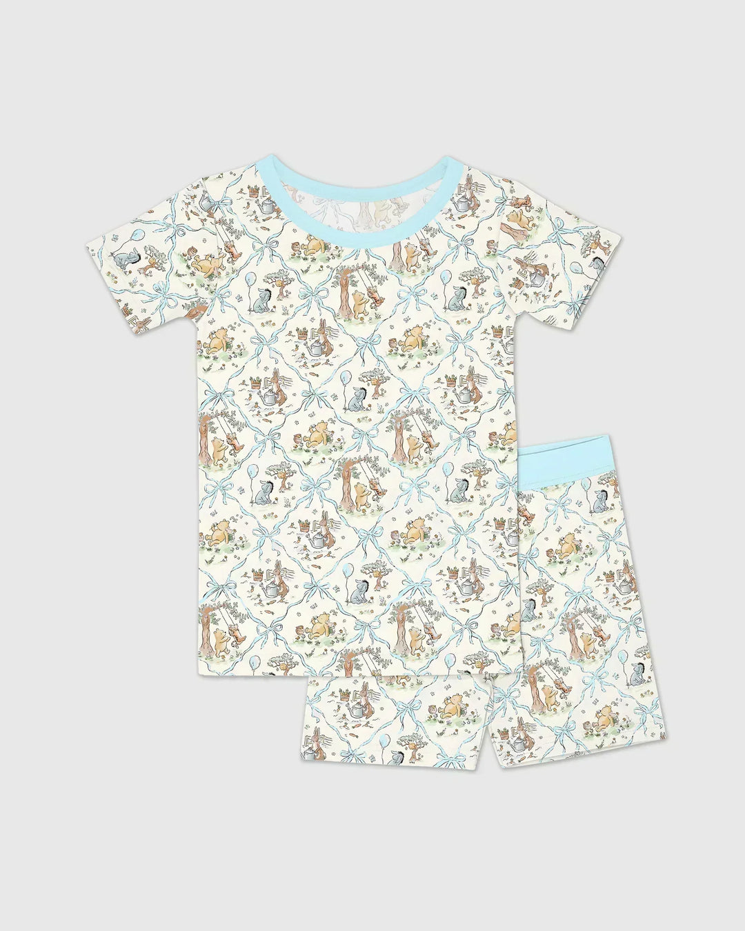 Spring Meadow Friends Bamboo Two Piece Short Sleeve Shorts Pajama Set