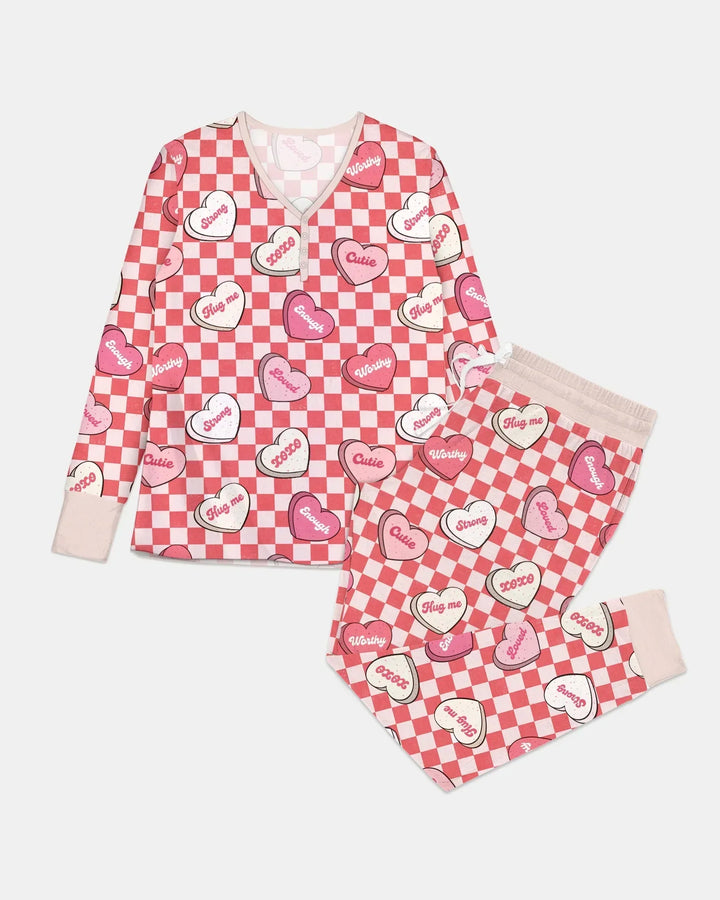 Valentine in Hearts Bamboo Women Pajama Set