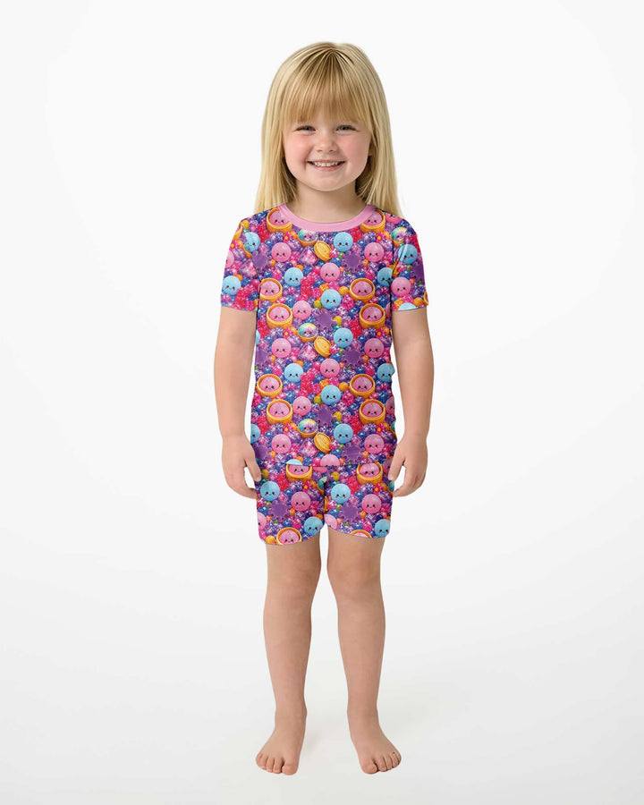Template Bamboo Two Piece Short Sleeve Shorts Pyjamas Set