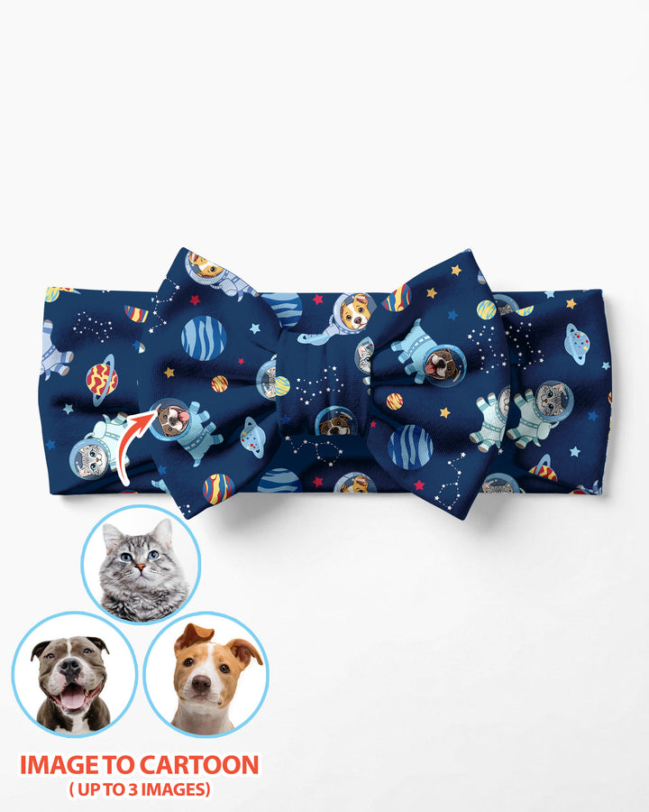 Astronaut Custom Pet Image Family Matching Headband