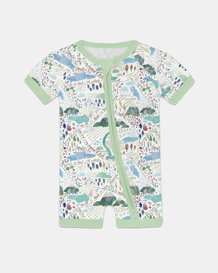 Whimsical Psalms 23 Map Bamboo Shorty Zippy